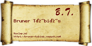 Bruner Tóbiás névjegykártya